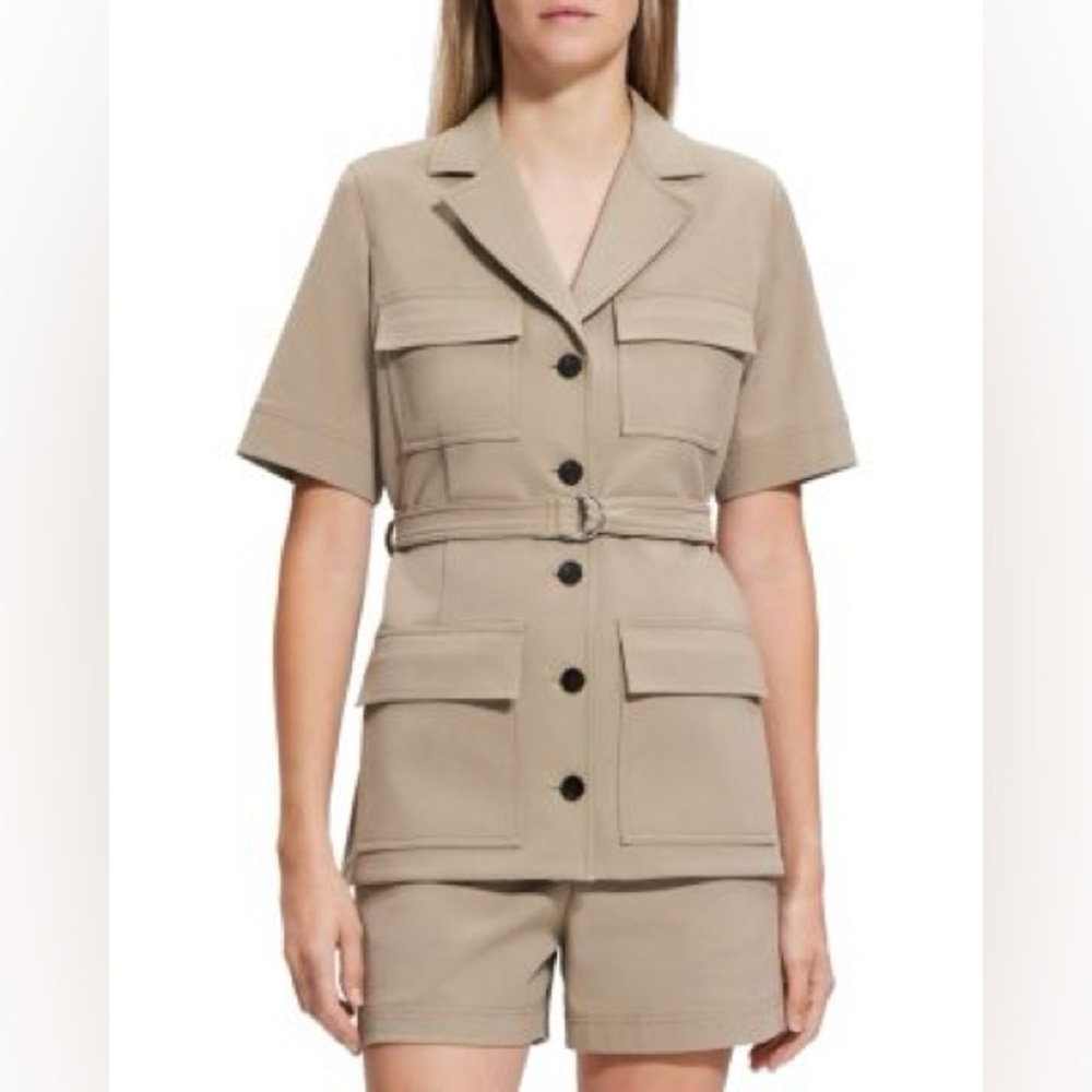 Theory Safari jacket + shorts matching set L